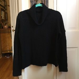 Black Acrylic Knit Turtleneck Sweater 🖤